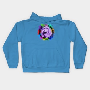 Colourful Rainbow Lion Explosion Kids Hoodie